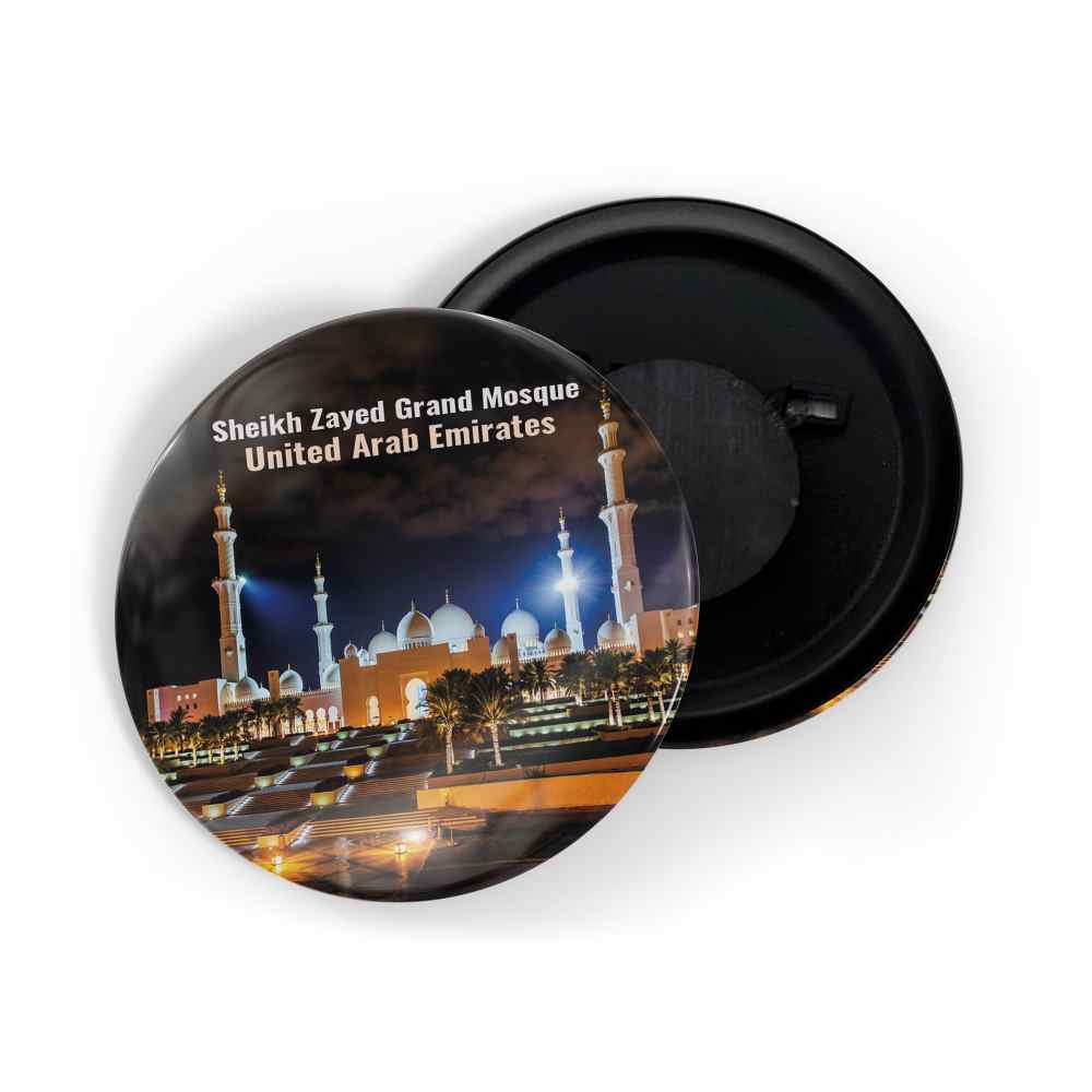 dhcrafts Fridge Magnet Multicolor Famous Tourist Place Sheikh Zayed Grand Mosque United Arab Emirates D3 Glossy Finish Design Pack of 1